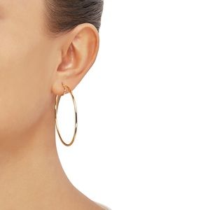 🆕NORDSTROM 14k Gold Plated Sterling Silver Hoop In Hoop Earrings